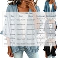 thumbnail image 3 of TGSLY Ruffle 3/4 Sleeve Denim Jacket for Women Dressy Casual Solid Color Open Front Cardigan Coat Loose Fit Flounce Hem Layering Cover Up M, 3 of 8
