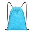 thumbnail image 1 of Xecao Sky Blue Glitter Pattern Sports Drawstring Backpack - String Swim Gym Bag with Wet Proof Pocket for Women&Men-Small, 1 of 6