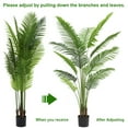 thumbnail image 3 of Artificial Palm Tree 6ft Tall Fake Tropical Palm Tree with 14 Detachable Trunks Perfect Faux Plants in Pot for Indoor Outdoor Decor Modern Home Office Floor Corner, 3 of 5