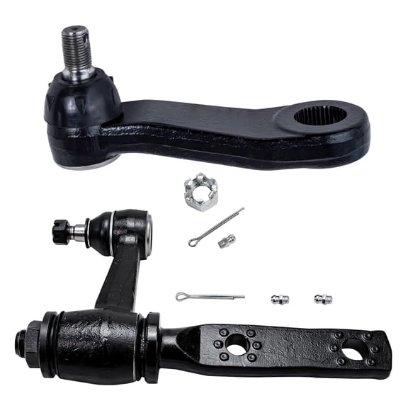 Detroit Axle - Front Steering Pitman & Idler Arm for Ford F-150 Expedition F-250 Lincoln Navigator Idler Arm [with 3.43 inch Bolt Pattern] Pitman Arm 1997 1998 1999 Replacement