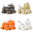 thumbnail image 3 of 7pcs Artificial Assorted Pumpkins Mini Fake Pumpkins Artificial Vegetables for Halloween Harvest Thanksgiving Party Decorations (7pcs style-C), 3 of 7