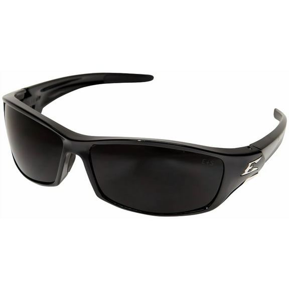 Edge Eyewear Safety Glasses, Smoke, Black SR116