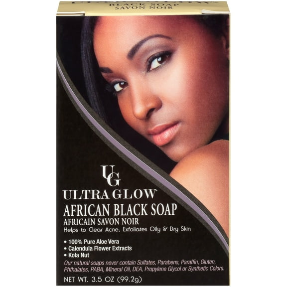 Ultra Glow African Black Soap, 3.5 Oz