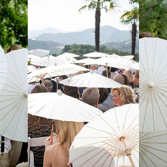10PCS Paper Parasol Wedding Umbrella Favor Bamboo Umbrellas