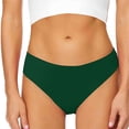 thumbnail image 5 of NMMUED Mid Waisted Bikini Bottoms for Women - Full Coverage Bathing Suit Swimsuit Basic Swim Briefs Dark Green L, 5 of 7