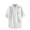 thumbnail image 1 of Timegard Womens Summer Tops Plus Size Short Sleeve Button down Lightweight Casual Tops Basic Shirts, 1 of 5