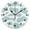 Black, variant on Teal Drop Shapes Wall Clock 10in Round Artistic Oil Painting Home Decor Desk Table Clock