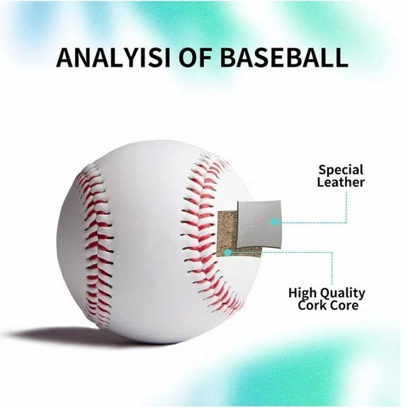 Official Size 9-Inch 5OZ Luminous Baseball PU Leather Material Can Emit Light, Suitable For Day And Night Games, As Well As Training Gifts For Fans, Games, And Weight Bars