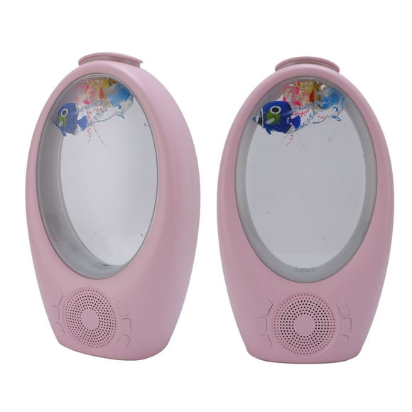 Lampe Haut-Parleur BT, Lampe de Nuit Aquarium Lecteur de Bruit Blanc, Modèle de Poisson Inspiré de l'Aquarium Lampe de Table RGB 10 Styles d'Éclairage RGB pour Maison Dortoir Étude