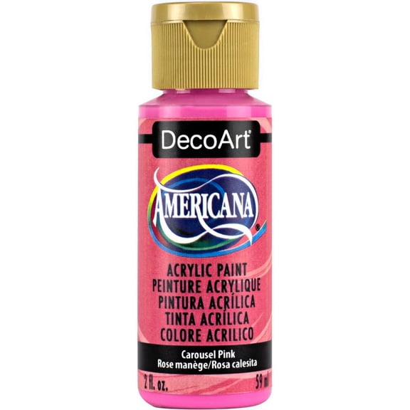 DecoArt Americana Acrylic Paint 2oz-Carousel Pink - Semi-Opaque