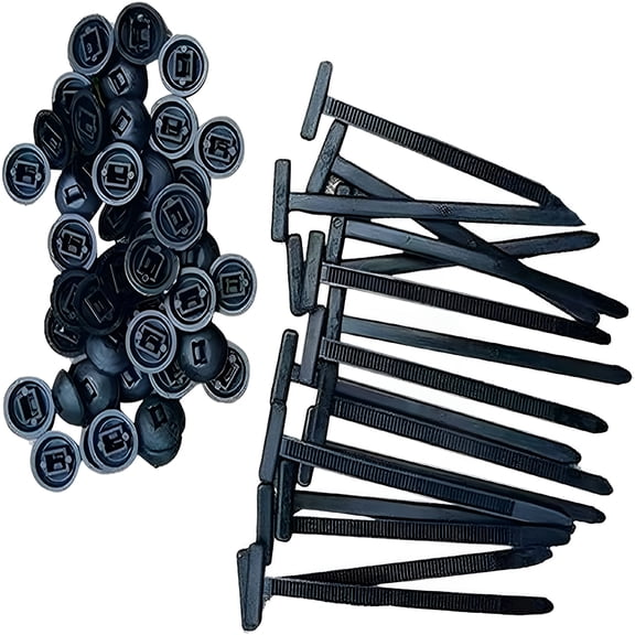 MISSMILE 100 Set Nylon Universal Cable Tie Buckle,Multifunctional Cable Tie Buckle,Self Locking Nylon Cable Zip Ties,Zip Ties Holder for Car Fender,Bumper