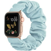 Compatible with Scrunchie Apple Watch Bands 38mm 40mm 42mm 44mm Stretchy Elastic Strap Band Pattern Printed Women Bracelet Wristband for Apple iWatch SE/6/5/4/3/2/1