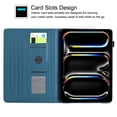 thumbnail image 2 of GSFY Case for 2024 iPad Pro 11 Inch 5th Generation (M4), Carbon Fiber Pattern Smart Premium PU Leather Wallet Stand Protective Shell Auto Sleep Wake for iPad Pro 11 5th Gen, Dusty Blue, 2 of 7
