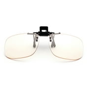 Blue Light Blocking Clip-on/Flip-up Computer Glasses Video Gaming Glasses Rimless Prevents Eye Strain and Fatigue From Computer,Tablet, Phone Screens | Easy Fits on Rx Frames