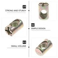 thumbnail image 3 of 20pcs Barrel Nut M6x15mm Cross Dowel Slotted Nut Crib Replacement Hardware Kit, 3 of 8