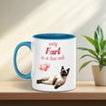thumbnail image 2 of Every Fart is Love Note Siamese Guilty Face Happy Valentine's 11oz Accent Two-tone Mug Cat Lover Kitten Owner Gifts Coffee Tea Cup - 01016, 2 of 5