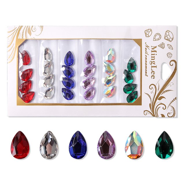 Fiudx Diamantes de Imitación para Decoración de Uñas, Bolsa de Diamantes Octogonal de Fondo Plano, Kit de Decoración de Manicura, Fondos para Teléfono, Ideal Salón de Belleza, Diseño de Fácil Aplicac