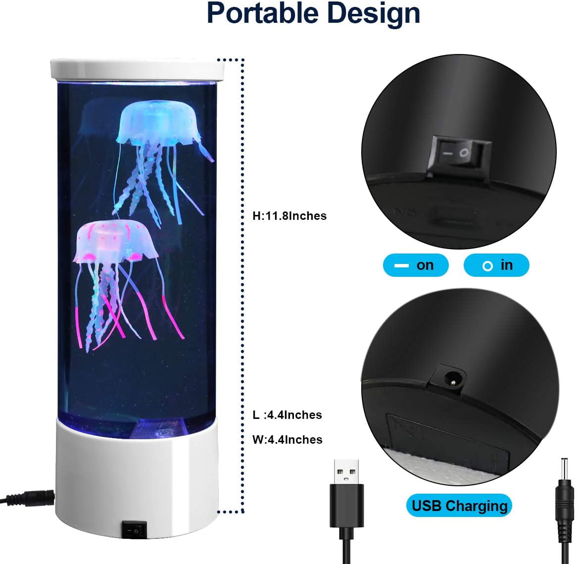 Aquarium Night Light Jellyfish Lava Lamp Suitable for Home Office Room Desktop Decoration with Remote Control Rantuia Jellyfish Lamp with 16 Color Changing Lights 