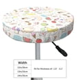 thumbnail image 4 of Fotbe Summer Rabbit Stool Covers Round,Waterproof Round Bar Stool Covers Bar Chair Covers Washable Stool Cushion Slipcover for 12-14 Inch Chair-14 inch, 4 of 7