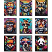 Funny Bathroom Highland Cow Wall Art Set of 3, Brown Cute Cow Animal Canvas Posters Prints Wall Decor, Vintage Rustic Farmhouse Home Painting Pictures for Kids Room Restroom