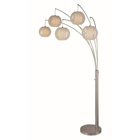 Lite Source Deion 5 Light Floor Lamp in White
