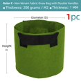thumbnail image 1 of RBCFHl 1-20Gallon 15 Colors Garden Grow Bag w/ Handles Indoor Outdoor Fabric Aeration Plant Pot Container Flower Vegetable Pouch2 Gallon (D20xH20cm) He Qiyong unisex, 1 of 2