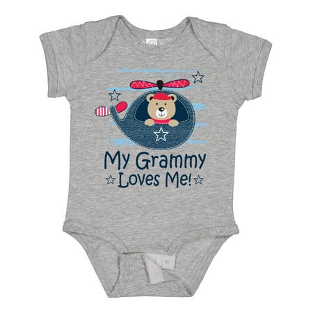 

Inktastic Grammy Loves Me Grandson Bear Gift Baby Boy Bodysuit
