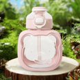 thumbnail image 1 of Linda botella de agua, linda taza de agua con de oso, tazas portátiles a prueba de fugas portátiles con forma de oso de 1L, para niñas rosa BLESIY Botella de bebida, 1 of 8