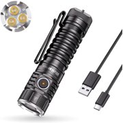 Wurkkos 3500 Lumen LED Flashlight, IP68 Waterproof, Drop Resistant, Rechargeable Flashlight with 5000 mAh Power Bank