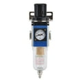 thumbnail image 1 of Air Compressor Filter, Small Drift Air Pressure Regulator Aluminum Alloy Less Interference With Square Gauge For Pneumatic Equipment GFR200-08 PT1/4, 1 of 8