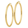 thumbnail image 2 of 14K Yellow Gold Polished 3mm Round Hoop Earrings, 2 of 6