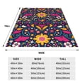 thumbnail image 3 of Vsdgher Cinco De Mayo Floral Ultra-Soft Micro flannel Blanket Throw Blankets for Couch Sofa, Bed (4 sizes)-80"x60", 3 of 7