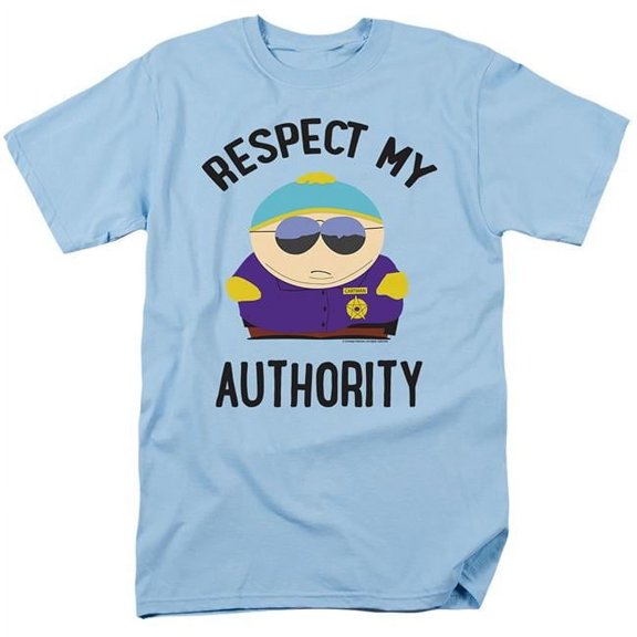 Trevco STHPK111-AT-5 South Park & Respect Short Sleeve Adult 18-1 T-Shirt, Light Blue - 2X