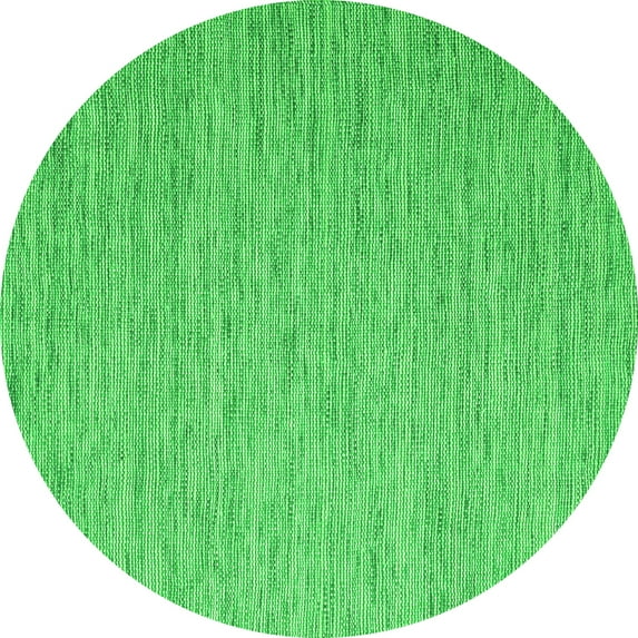Ahgly Company Indoor Round Abstract Green Contemporary Area Rugs, 6' Round