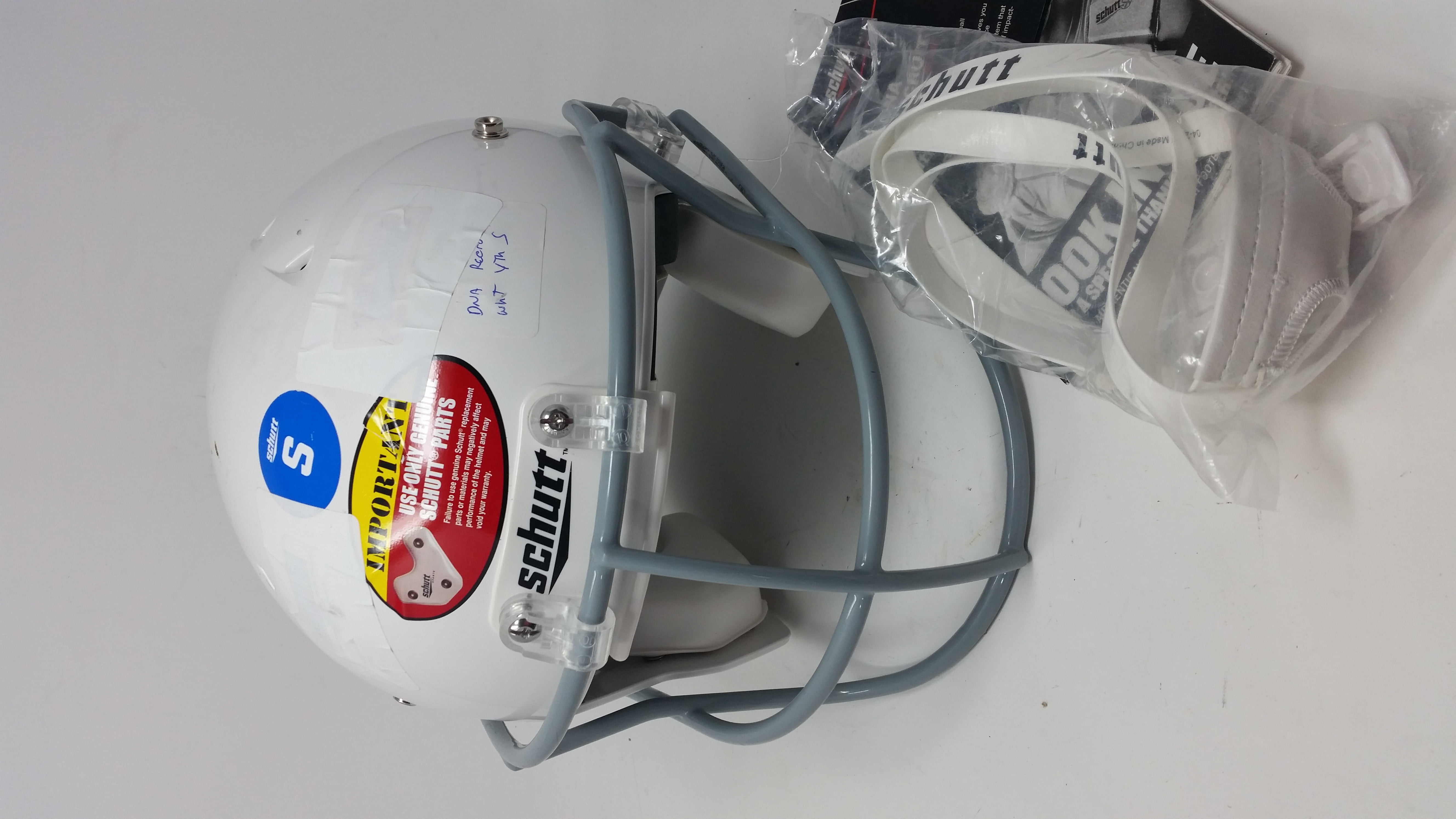 New Schutt DNA Recruit White Youth Small Football Helmets all included
