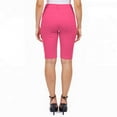 thumbnail image 3 of COUVER Women Ultra Stretchy Classic 5 Pocket Jeggings Bermuda Shorts Fuchsia XL, 3 of 8