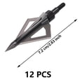 thumbnail image 4 of LELINTA 12PCS 100 Grain Archery Broadheads 2.83" Dia Expandable Hunting Arrowhead W/3 Blade + Broadhead Storage Case, 4 of 7