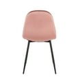 thumbnail image 5 of LumiSource Pebble Dining Chairs, Pink/Black, Set Of 2 Chairs, 5 of 8