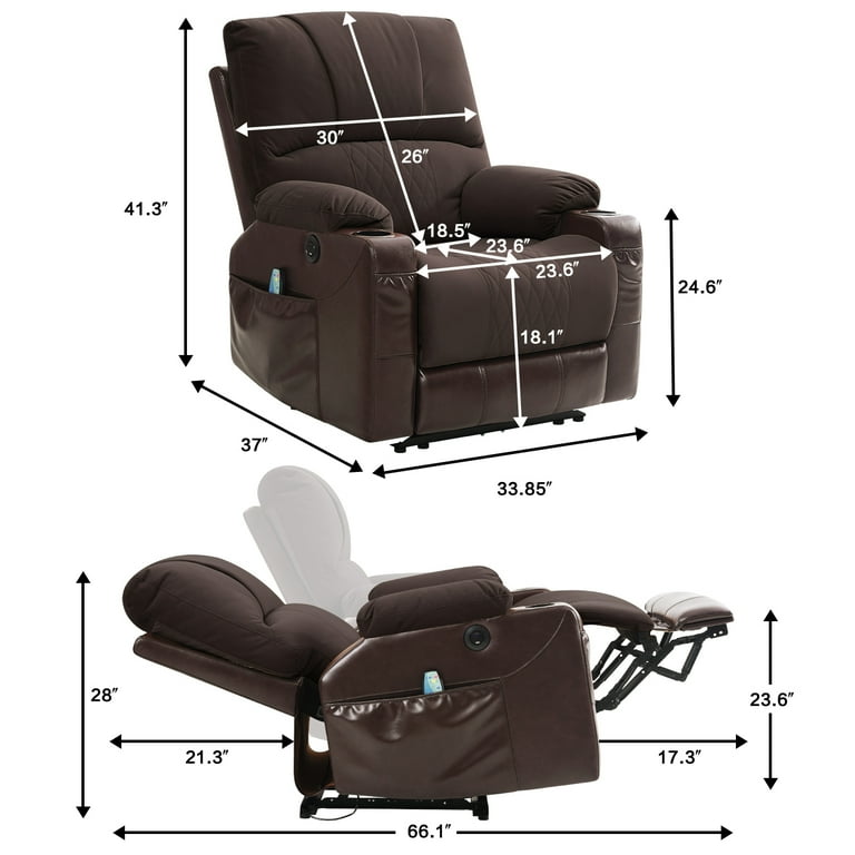 Wall hugger power recliner with heat and massage new arrivals