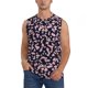 thumbnail image 1 of Fotbe Flower Men's Camiseta sin Mangas Estampada para Hombres, Playera Casual para Gimnasio, Entrenamiento, Playa-Medium, 1 of 7