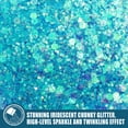 thumbnail image 2 of Glitter Estanoite 160 g Chunky Iridiscente Azul Bebé, 2 of 7