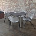 thumbnail image 2 of Regency 48 in Round Breakroom Table- Grey Top, Chrome Legs, 4 M Stack Chairs- Grey, 2 of 6