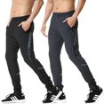 thumbnail image 2 of Pantalones para correr para hombre, pantalones deportivos reflectantes con cremallera para fútbol, pantalones deportivos de entrenamiento, pantalones deportivos para correr, pantalones de gimnasio, 2 of 5