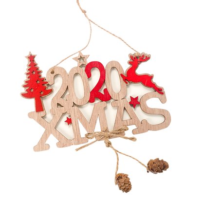 outdoorline 2020 Merry Christmas Wooden Plaque Xmas Letter Hanging