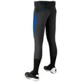 thumbnail image 3 of Champro Sports Surge Traditional Low-Rise Fastpitch Softball Pants, Girls' Medium, Black with Royal Pipe, 3 of 5