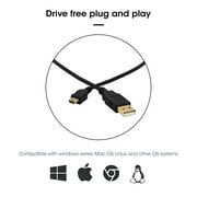 Cmple - Mini USB Cable 3ft USB A to Mini B Data Transfer USB Charging Cable 5 Pin Mini USB to USB Male to Male Cable for PC, Laptop, Car Dash Cam, Digital Camera - Black