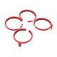 thumbnail image 2 of 4x Propiedades de protección de la protección del hélice de drones de 4X anillos de cubierta de protección de choque completamente cerrada evitan Rojo, 2 of 8