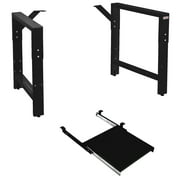 Garage Workbench Table Frame 20" Depth and Pullout Shelf kit - Height Adjustable 29" to 35" - Black