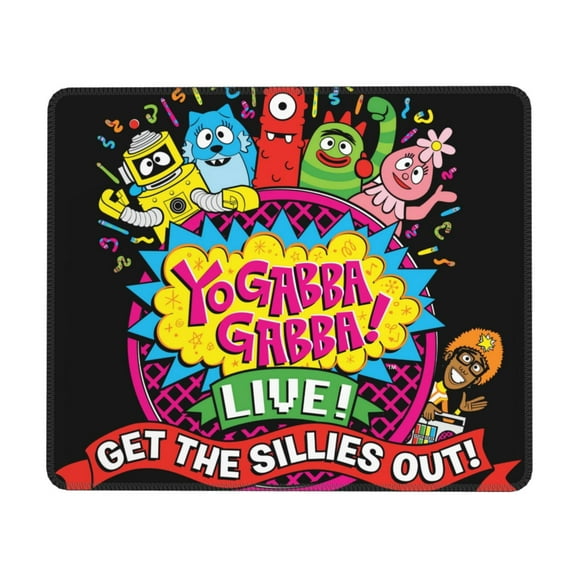 Yo Gabba Gabba Rubber Lock Edge Mouse pad, Office Desk pad, Writing pad, Multi Code Game pad Mouse Pads for Computers Laptop Mouse Mouse Pad