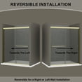 thumbnail image 6 of JimsMaison 56-60"W x 70"H Semi-Frameless Sliding Shower Door,Tempered Glass,  Brushed Gold", 6 of 12